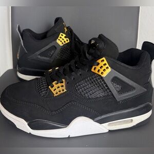 Air Jordan 4 Retro "ROYALTY" 2017 Black/Gold Men’s Size 8 308497 032